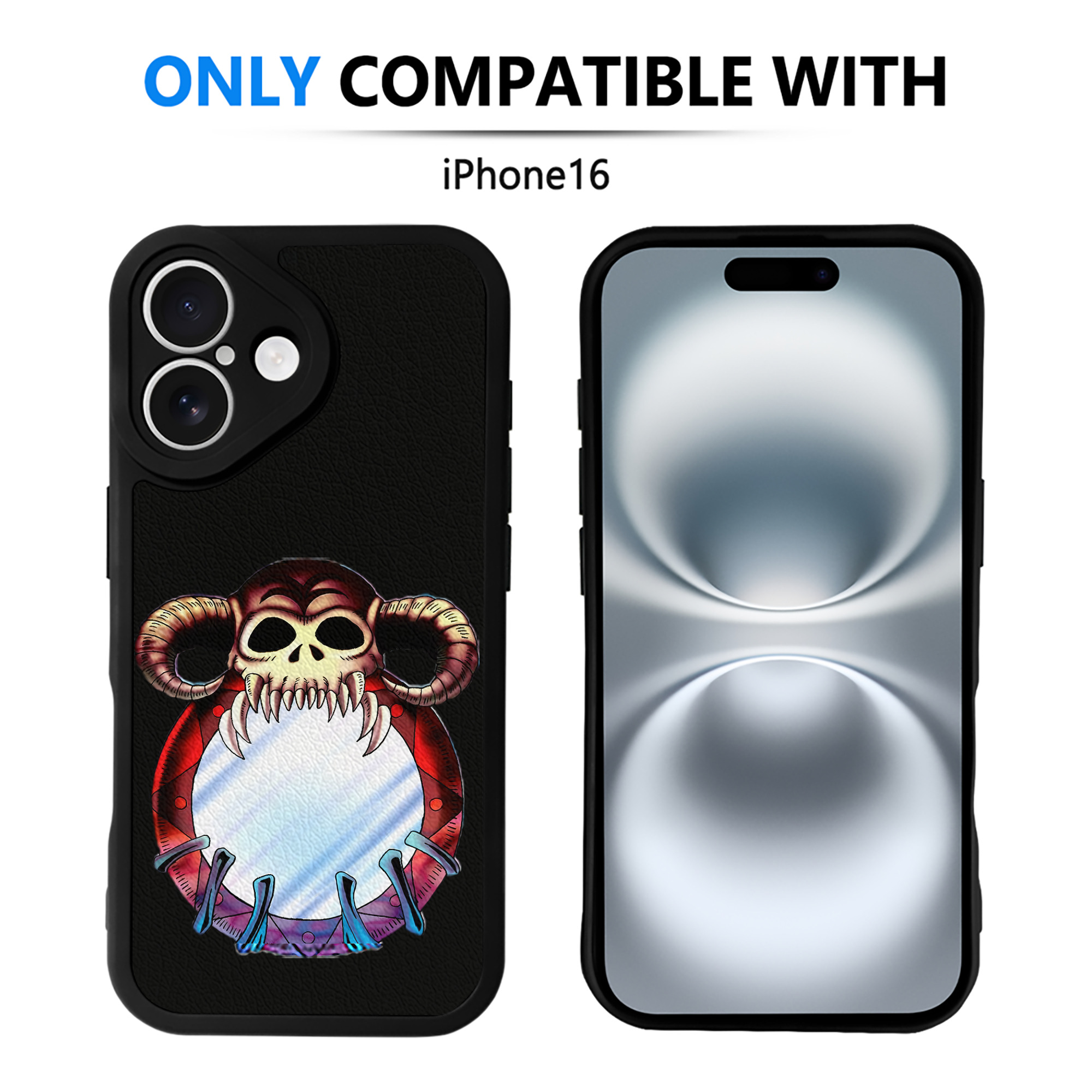 （画像用） 遊☆戯☆王 Yu-Gi-Oh! 【iPhone 16シリーズ対応】シリコンスマホケース（レザー調） 材質：シリコン